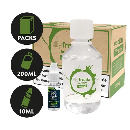 Pack EcoDiy 200ml - Vegetal - Freaks 50/50 - 0mg