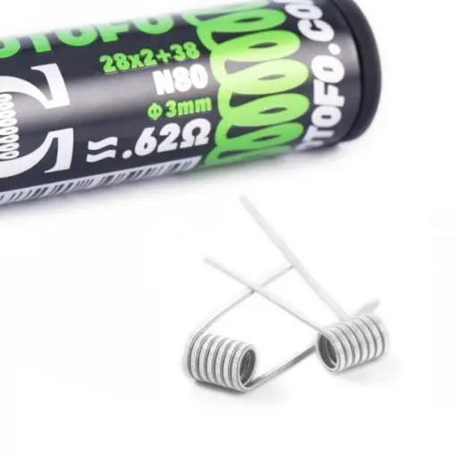 Dual Core Fused Clapton Coils 10pcs - Wotofo - Taille : 28Gx2 +38G